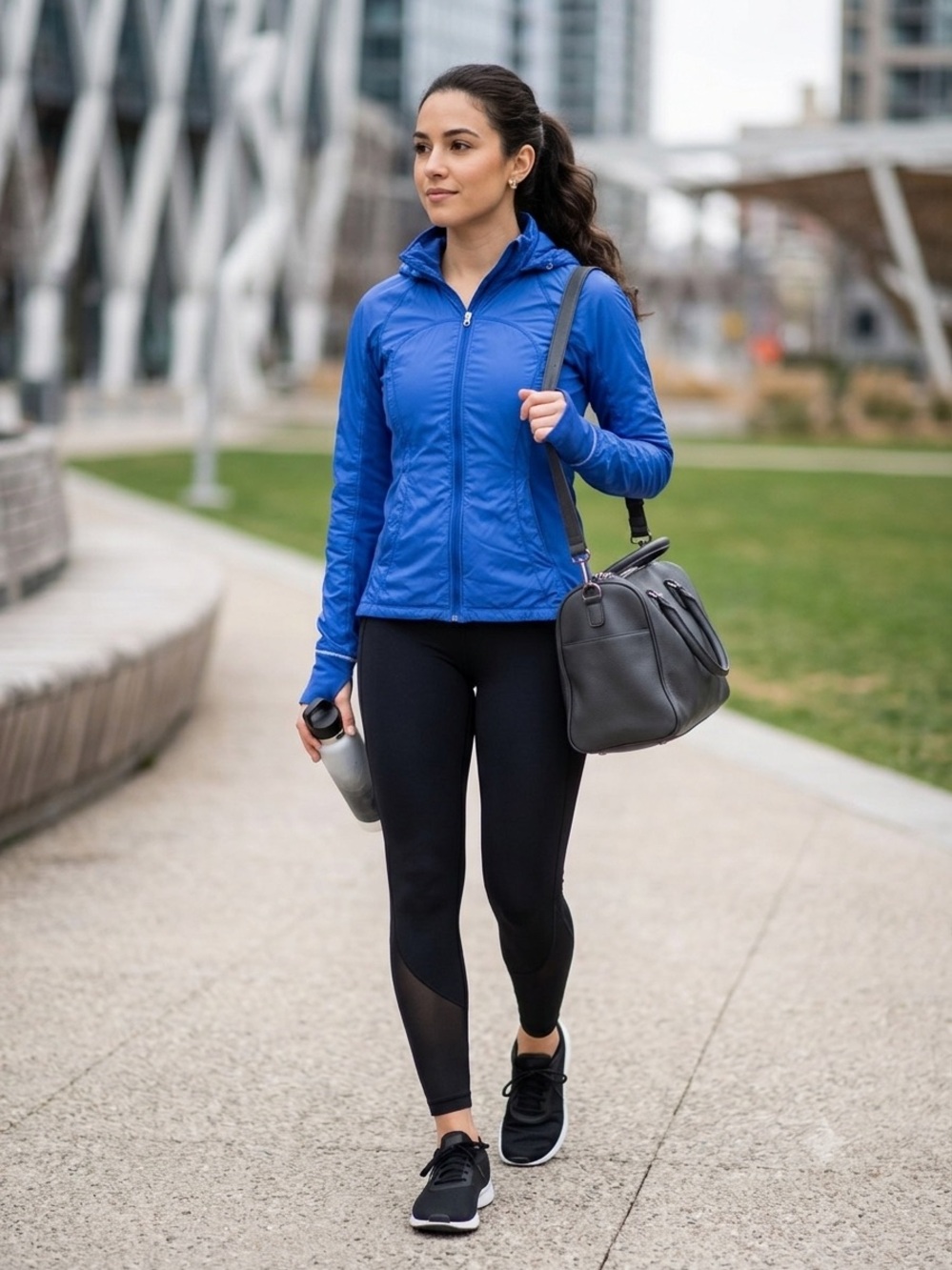 lululemon athletica Blue Lightweight Hooded Jacket